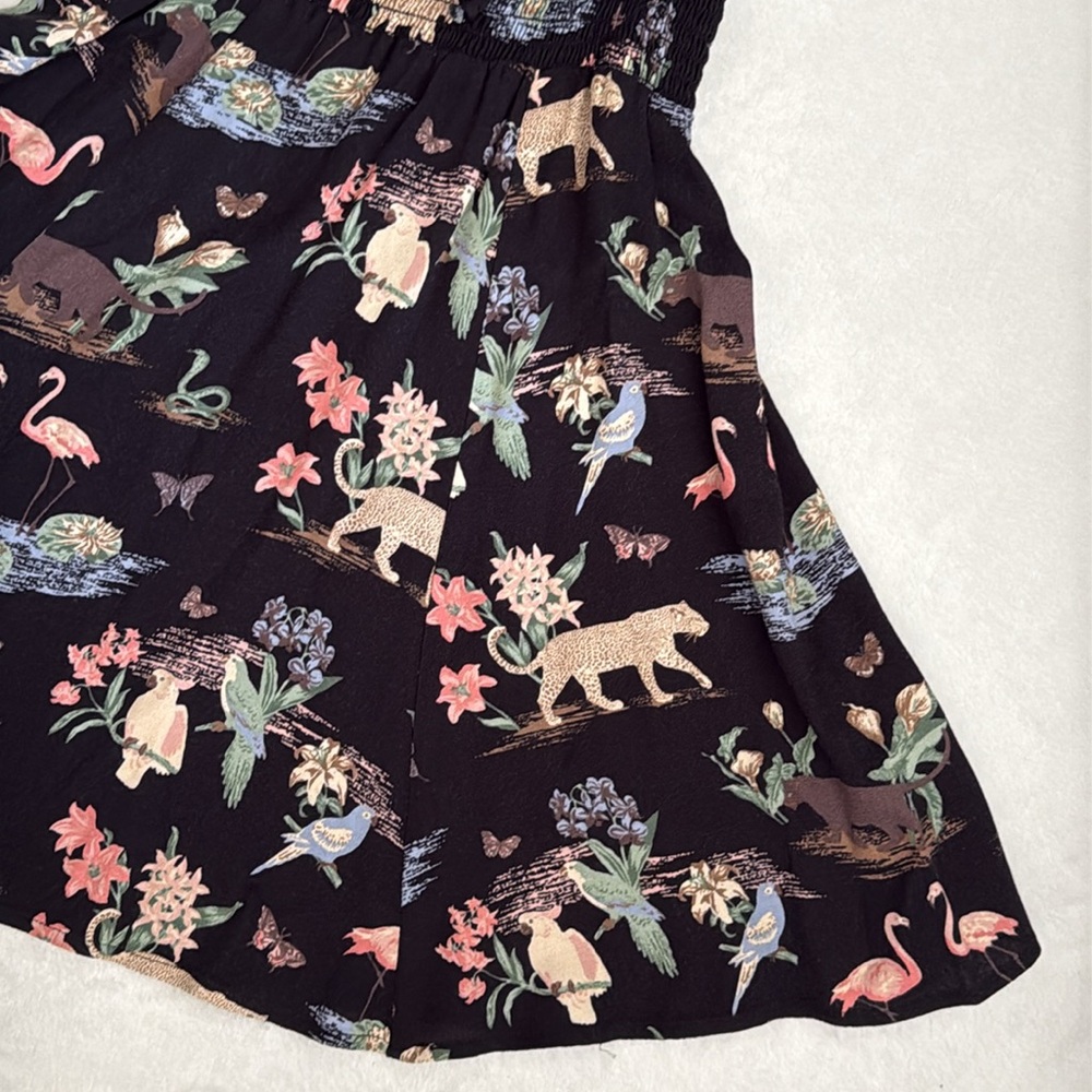 Reformation | Emmaline Mini Dress Brasilia Animal Print Sundress Black (2) - Picture 6 of 16
